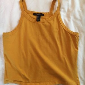 Forever 21, size large mustard crop top.